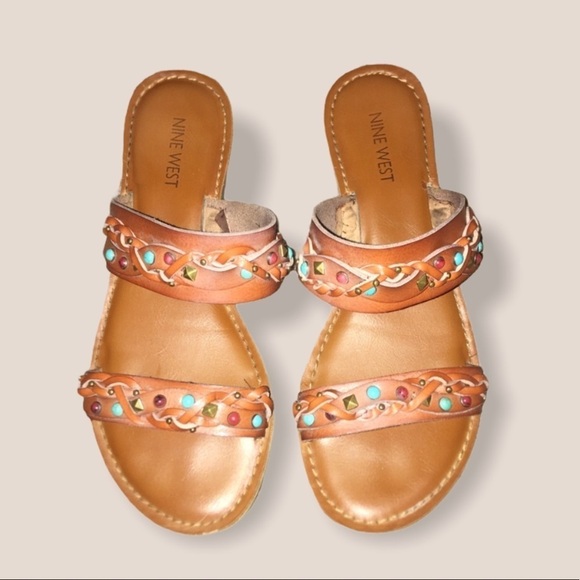 Nine West Beaded Sandals - Picture 1 of 3